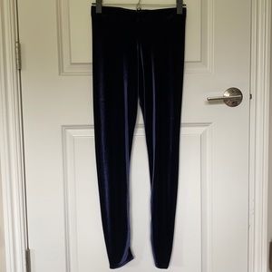 Blackmilk Velvet Deep Blue Leggings